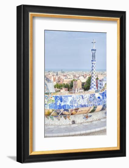 Park Guell Terrace, Barcelona, Spain-Rob Tilley-Framed Photographic Print