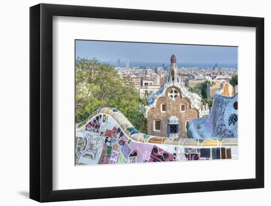 Park Guell Terrace, Barcelona, Spain-Rob Tilley-Framed Photographic Print