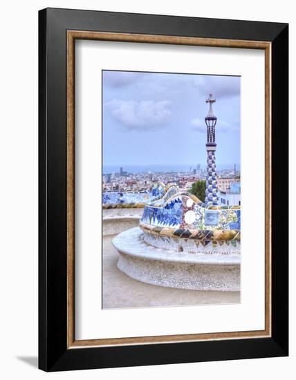 Park Guell Terrace, Barcelona, Spain-Rob Tilley-Framed Photographic Print