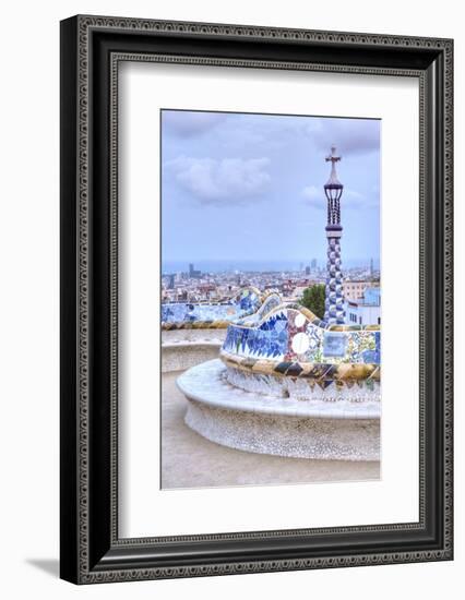 Park Guell Terrace, Barcelona, Spain-Rob Tilley-Framed Photographic Print