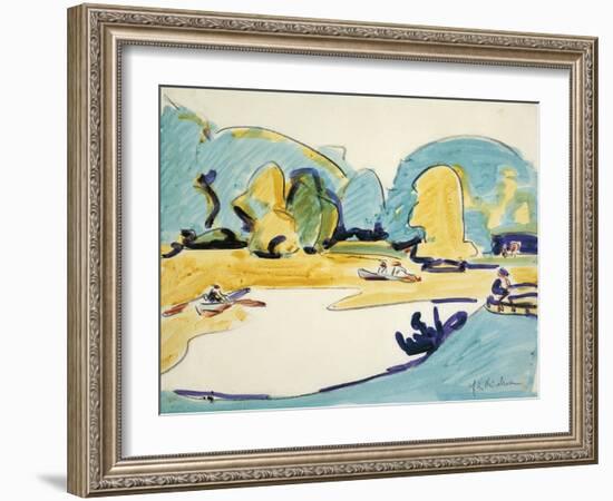 Park in Dresden, 1910-Ernst Ludwig Kirchner-Framed Giclee Print