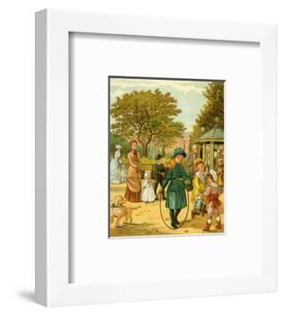 Park in Paris in late 19th century-Thomas Crane-Framed Giclee Print