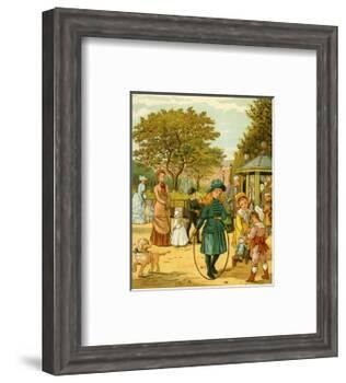 Park in Paris in late 19th century-Thomas Crane-Framed Giclee Print