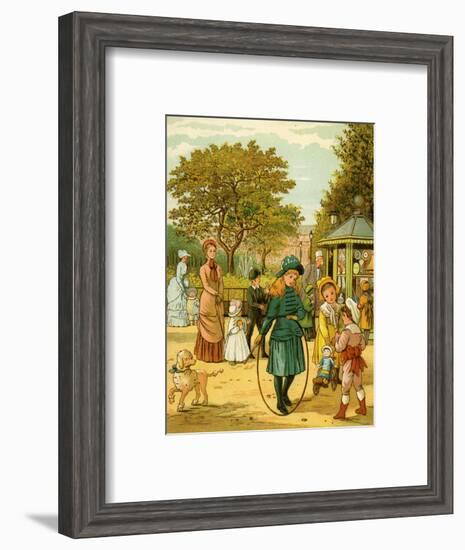 Park in Paris in late 19th century-Thomas Crane-Framed Giclee Print
