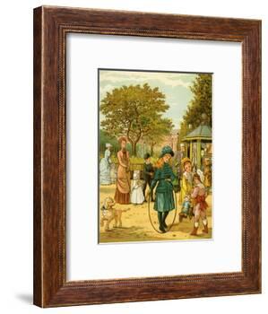 Park in Paris in late 19th century-Thomas Crane-Framed Giclee Print