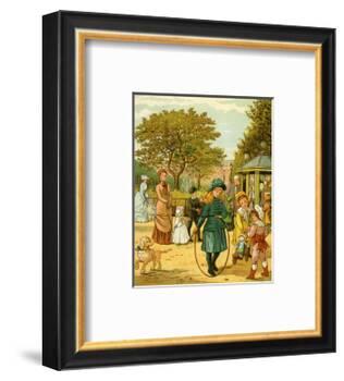 Park in Paris in late 19th century-Thomas Crane-Framed Giclee Print