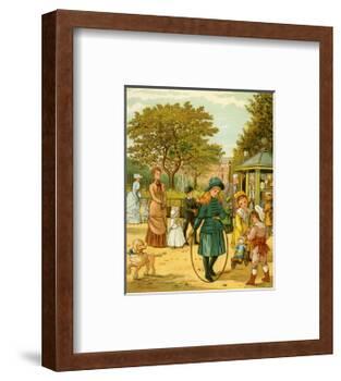 Park in Paris in late 19th century-Thomas Crane-Framed Giclee Print