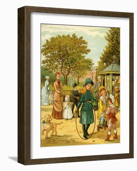 Park in Paris in late 19th century-Thomas Crane-Framed Giclee Print