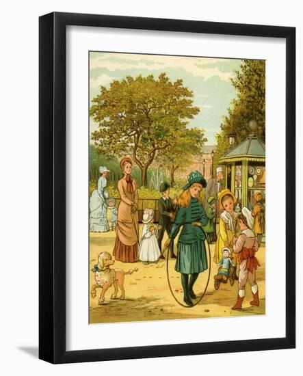 Park in Paris in late 19th century-Thomas Crane-Framed Giclee Print