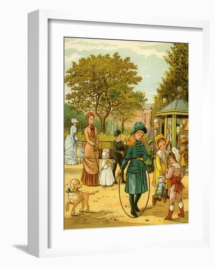 Park in Paris in late 19th century-Thomas Crane-Framed Giclee Print