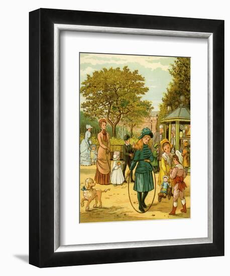 Park in Paris in late 19th century-Thomas Crane-Framed Giclee Print