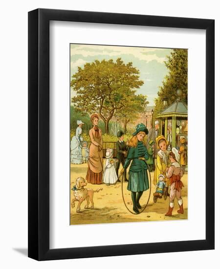 Park in Paris in late 19th century-Thomas Crane-Framed Giclee Print