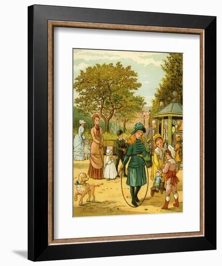 Park in Paris in late 19th century-Thomas Crane-Framed Giclee Print