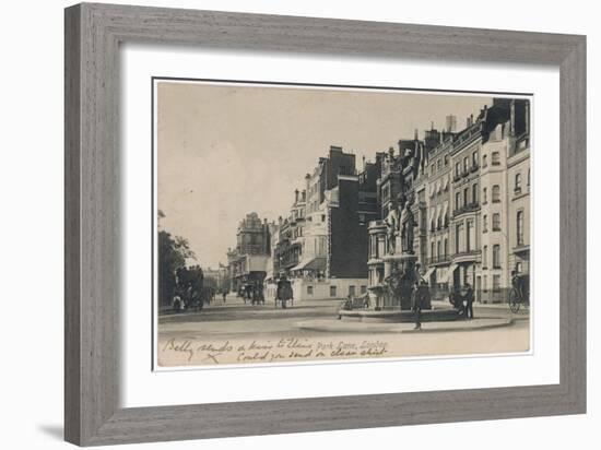 Park Lane Statue 1912-null-Framed Art Print