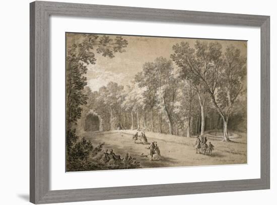 Park Scene-Jean-Baptiste Oudry-Framed Art Print