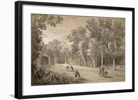 Park Scene-Jean-Baptiste Oudry-Framed Art Print