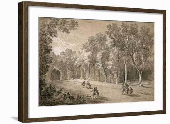 Park Scene-Jean-Baptiste Oudry-Framed Art Print