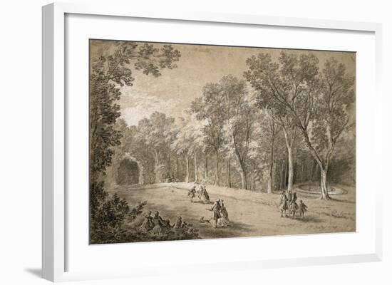 Park Scene-Jean-Baptiste Oudry-Framed Art Print