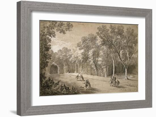 Park Scene-Jean-Baptiste Oudry-Framed Art Print