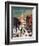 "Park Street, Boston," Saturday Evening Post Cover, January 7, 1961-John Falter-Framed Giclee Print