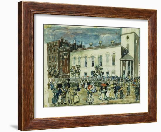 Park Street Church, Boston, C.1905-1907-Maurice Brazil Prendergast-Framed Giclee Print