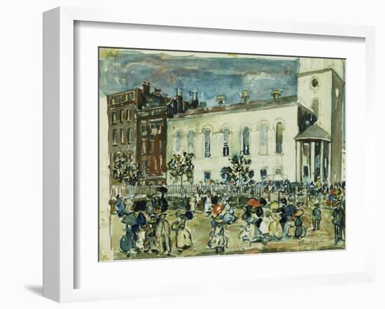 Park Street Church, Boston, C.1905-1907-Maurice Brazil Prendergast-Framed Giclee Print