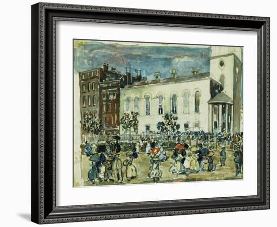 Park Street Church, Boston, C.1905-1907-Maurice Brazil Prendergast-Framed Giclee Print