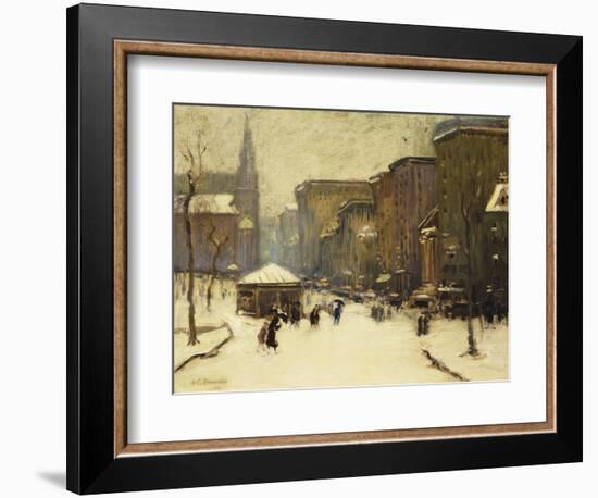 Park Street Church in Snow, 1913-Arthur Clifton Goodwin-Framed Giclee Print