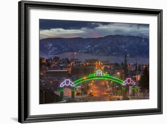 Park Street from Montana Tech Campus at Dawn in Butte, Montana-Chuck Haney-Framed Photographic Print