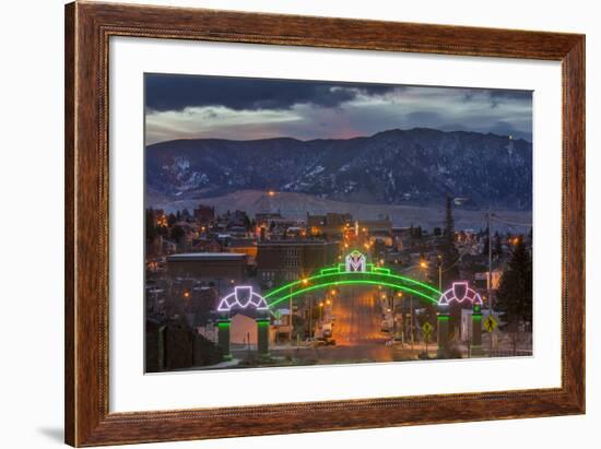 Park Street from Montana Tech Campus at Dawn in Butte, Montana-Chuck Haney-Framed Photographic Print