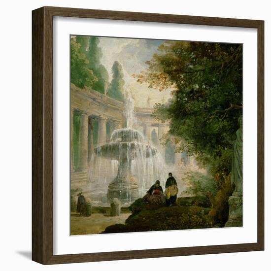 Park with Fountain, 1762-1765-Hubert Robert-Framed Giclee Print