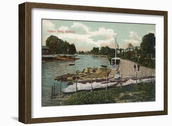 'Parkers Ferry, Surbiton', c1907-Unknown-Framed Giclee Print