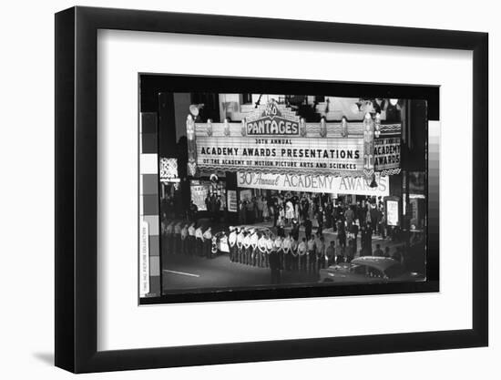 Parking Attendants Ready to Park the Cars of Celebrities Arriving at the 30th Annual Academy Awards-Ralph Crane-Framed Photographic Print