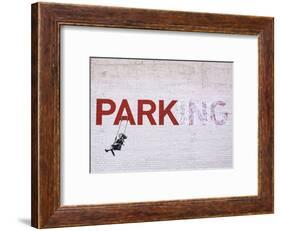 Parking-Banksy-Framed Art Print