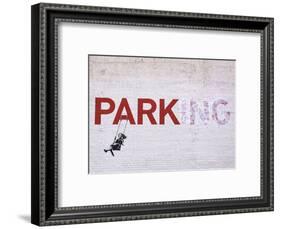 Parking-Banksy-Framed Art Print