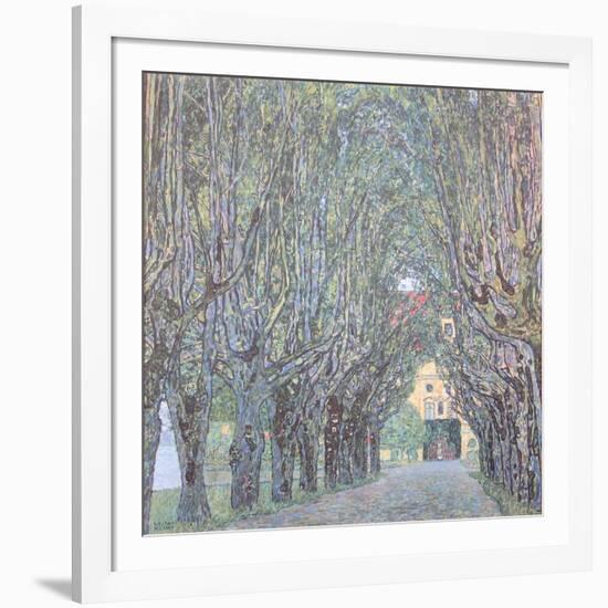 Parkway in Front of Castle Kammer at Lake Atter-Gustav Klimt-Framed Art Print