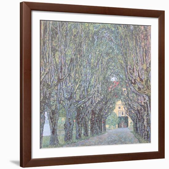 Parkway in Front of Castle Kammer at Lake Atter-Gustav Klimt-Framed Art Print