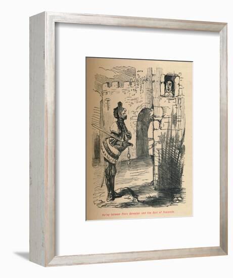 'Parley between Piers Gaveston and the Earl of Pembroke.', c1860, (c1860)-John Leech-Framed Giclee Print