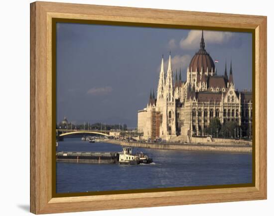 Parliament and Danube, Budapest, Hungary-Dave Bartruff-Framed Premier Image Canvas