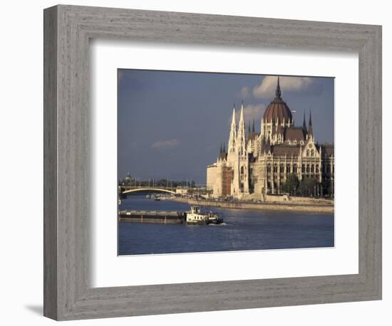 Parliament and Danube, Budapest, Hungary-Dave Bartruff-Framed Photographic Print