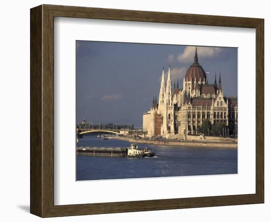 Parliament and Danube, Budapest, Hungary-Dave Bartruff-Framed Photographic Print