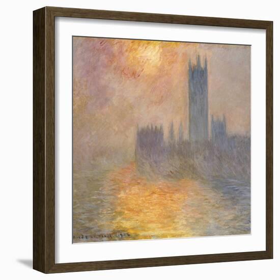 Parliament at Sunset, 1904-Claude Monet-Framed Giclee Print