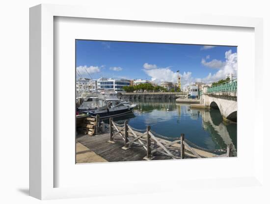 Parliament Building and Constitution River, Bridgetwon, St. Michael, Barbados, West Indies, Caribbe-Frank Fell-Framed Photographic Print