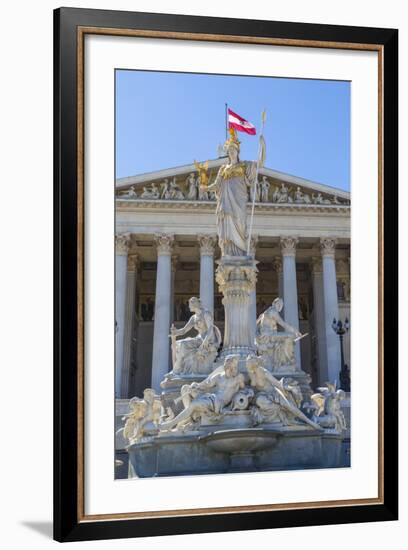 Parliament Building and Statues, Vienna, Austria-Peter Adams-Framed Photographic Print