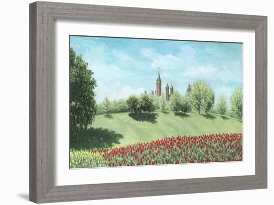 Parliament Building and Tulips - Ottawa-Kevin Dodds-Framed Giclee Print