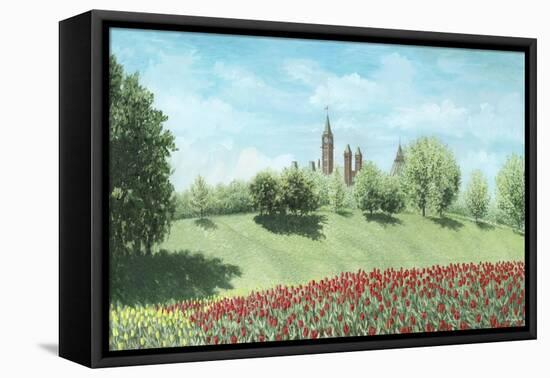 Parliament Building and Tulips - Ottawa-Kevin Dodds-Framed Premier Image Canvas