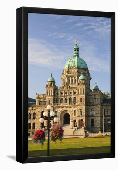 Parliament Buildings, Inner Harbor, Victoria, British Columbia, Canada.-Stuart Westmorland-Framed Premier Image Canvas