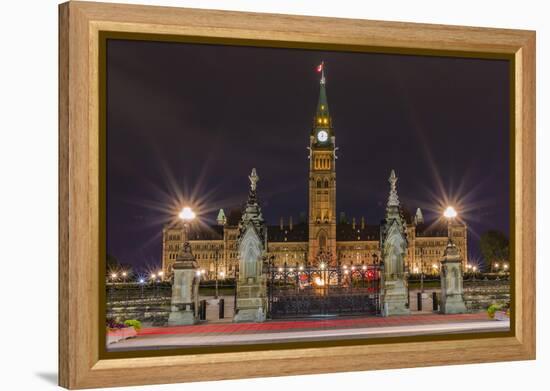 Parliament Hill and the Capital Parliament Building, Ottawa, Ontario, Canada, North America-Michael-Framed Premier Image Canvas