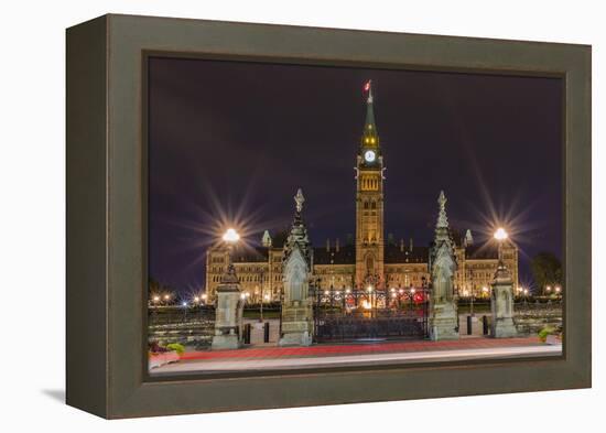 Parliament Hill and the Capital Parliament Building, Ottawa, Ontario, Canada, North America-Michael-Framed Premier Image Canvas