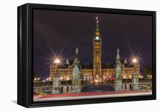 Parliament Hill and the Capital Parliament Building, Ottawa, Ontario, Canada, North America-Michael-Framed Premier Image Canvas